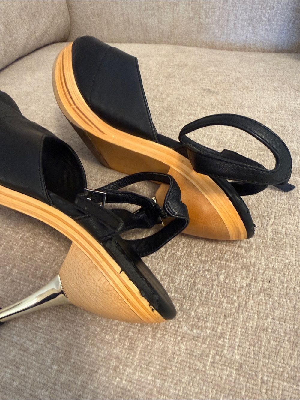 Re-Mix Hollywood stiletto with Ankle Strap, size 9 - Picture 6 of 7
